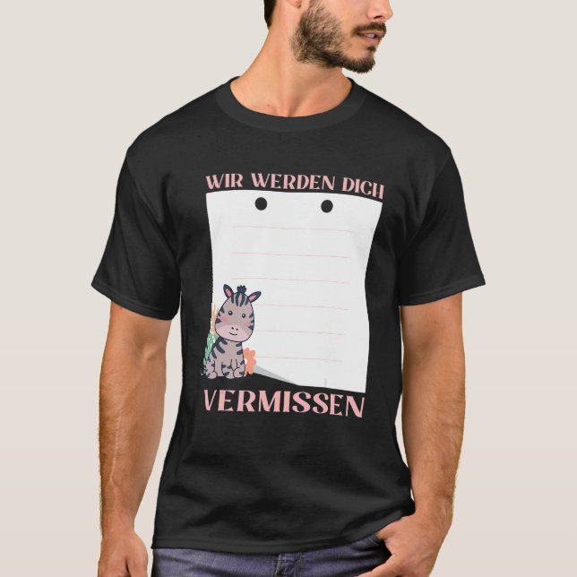 Camiseta Wir Werden Dich Vermissen Friends Farewell with Si (Frente)