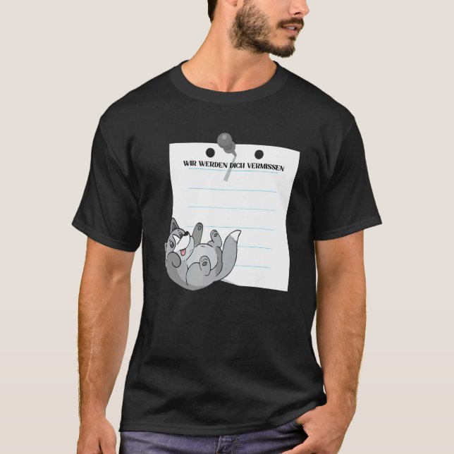 Camiseta Wir Werden Dich Vermissen Friends Farewell with Si (Frente)