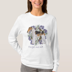 Camiseta Wire Fox Terrier Não-Me-Esqueças