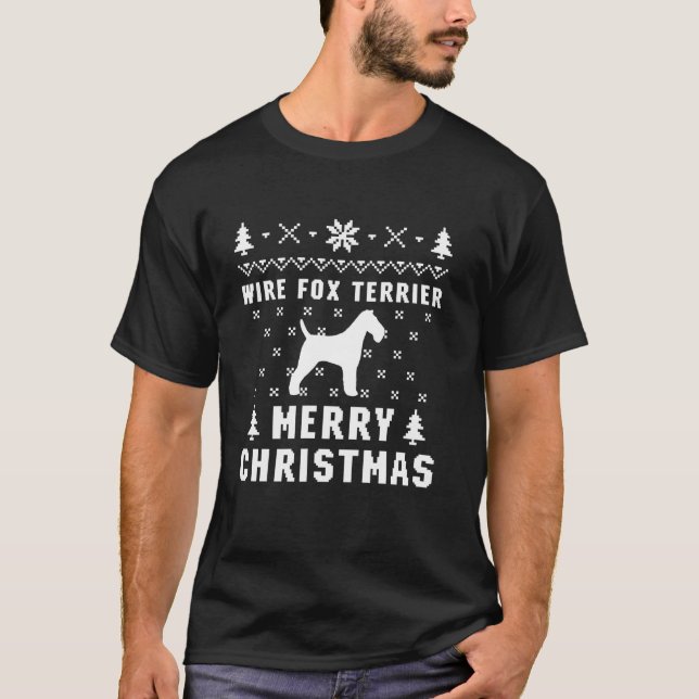 Camiseta WIRE FOX TERRIER Presente para Amantes de Cães de  (Frente)