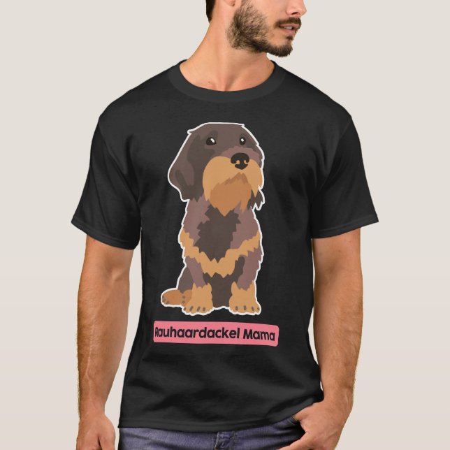 Camiseta Wire Haired Dachshund Mom (Frente)