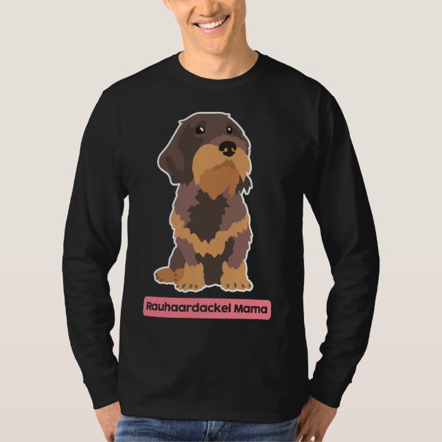 Camiseta Wire Haired Dachshund Mom (Frente)