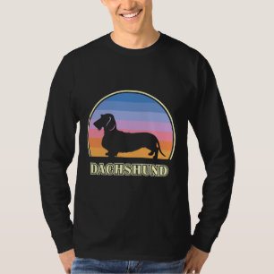 Camiseta Wire Haired Dachshund Vintage Sunset Dog