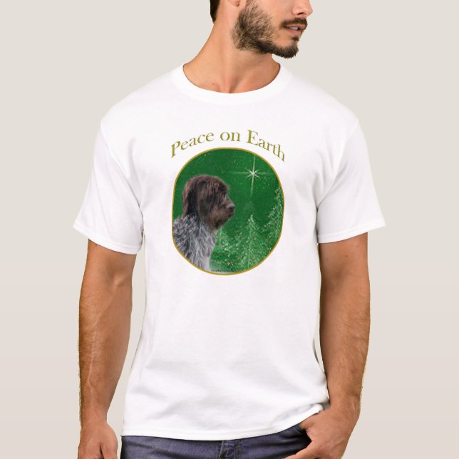 Camiseta Wirehaired Apontando Griffon Peace (Frente)