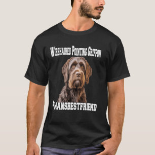 Camiseta Wirehaired Apontando Griffon Watercolor Art #mansb