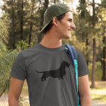Camiseta Wirehaired Dachshund | Silhueta Canina<br><div class="desc">Esta camisa de silhueta Dachshund, com fios, está disponível em uma variedade de estilos de camiseta para homens, mulheres, crianças e bebês. Um presente legal para os amantes do Wiener Dog para qualquer ocasião. Confira o Doodle World de Jenn para mais camisetas Weenie Dog e muitas mais t-shirts de raças...</div>