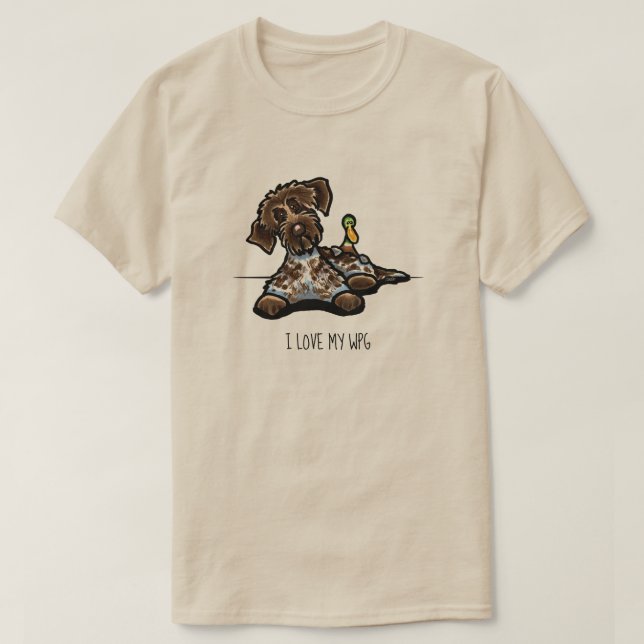 Camiseta Wirehaired Pointing Griffon Personalizado (Frente do Design)