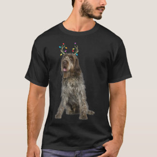 Camiseta Wirehaired Pointing Griffon Reindeer Christmas Dog