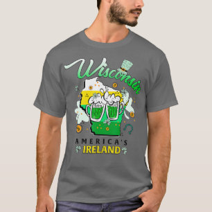 Camiseta Wisconsin Americas Irlanda Dia de São Patrício Irl