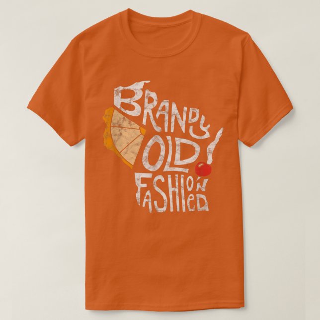 Camiseta Wisconsin Brandy Old Fashiked Gift Ide (Frente do Design)