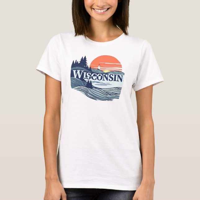 Camiseta Wisconsin Estados Unidos da América (Frente)