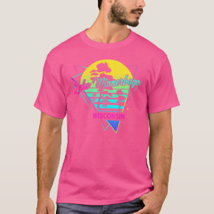 Camiseta Wisconsin  EUA Nostálgico Retro Lago Winnebago