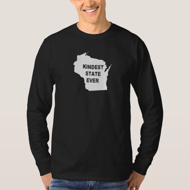 Camiseta Wisconsin Kindecest State Ever Viagem Melhor Class (Frente)