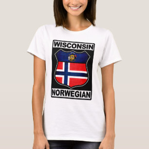 Camiseta Wisconsin Norueguês Americano
