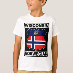 Camiseta Wisconsin Norueguês Americano