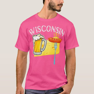 Camiseta Wisconsin State Cheese Beer Brats