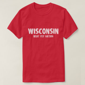 Camiseta Wisconsin - Tshirt da nação da fritada do pirralho