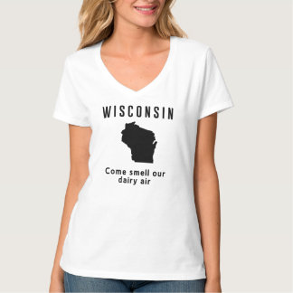 Camiseta Wisconsin vem cheiro nosso ar da leiteria