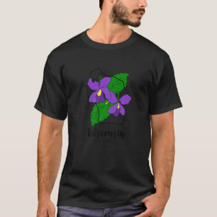 Camiseta Wisconsin Wood Violet Flower