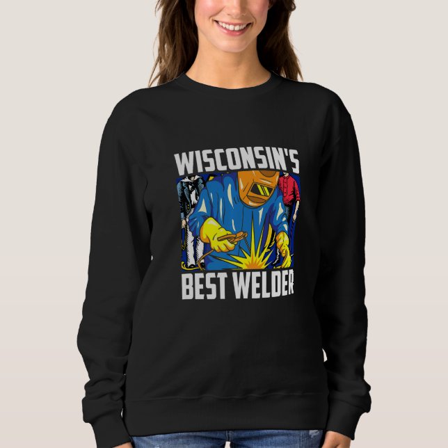 Camiseta Wisconsin's Best Welder Ironworker Ironsmith Weldi (Frente)