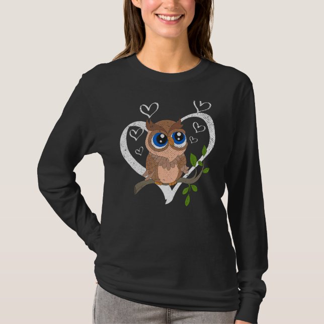Camiseta Wise Bird Animal Cute Forest Owen 1 (Frente)