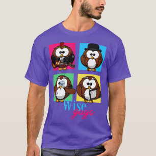 Camiseta Wise Cara Funny Colorful Owl Design