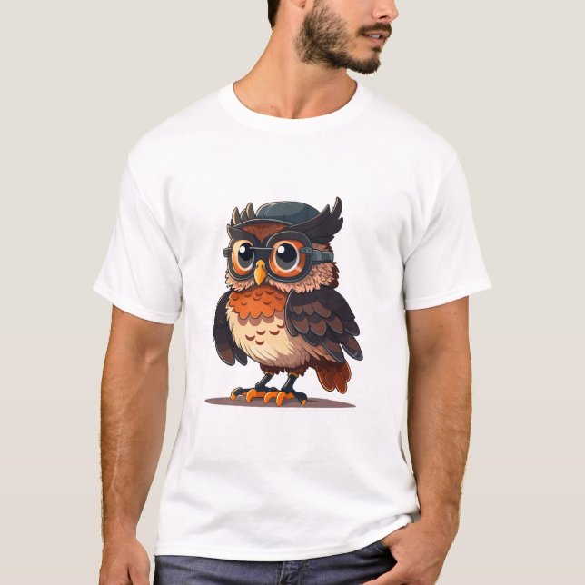 Camiseta Wise Whimsy: A Coruja Bolsista (Frente)