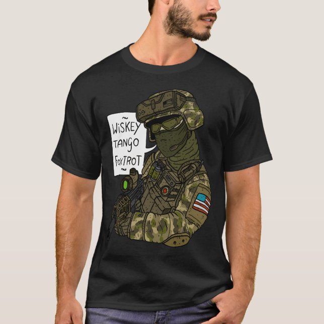 Camiseta Wiskey Tango Foxtrot, Militar. (Frente)