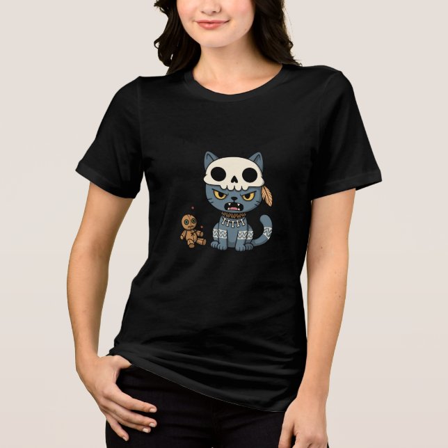 Camiseta Witch Cat Voodoo Doll (Frente)