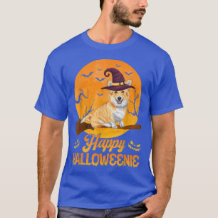 Camiseta Witch Corgi Dog Feliz Halloweenie Halloween Costum