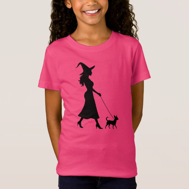 Camiseta Witch Walking Chihuahua (Frente)