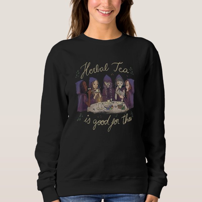 Camiseta Witches Drinking Tea. Wiccan Magical Herbal Tea Pa (Frente)