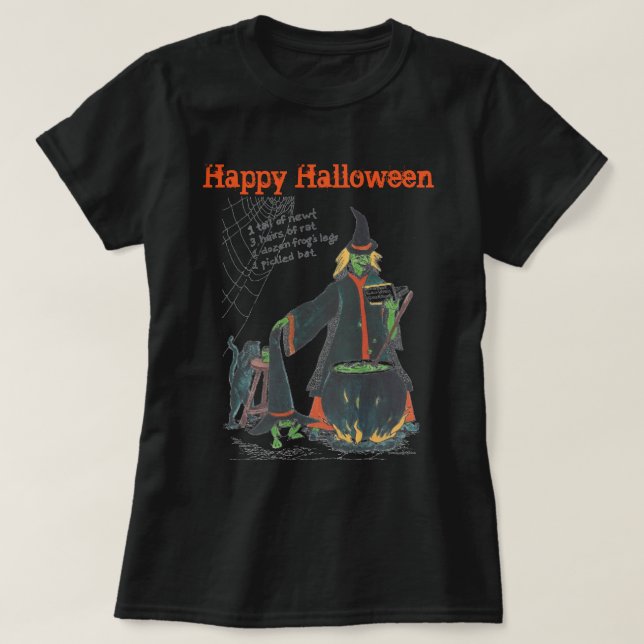 Camiseta Witches Halloween Brew Scary (Frente do Design)