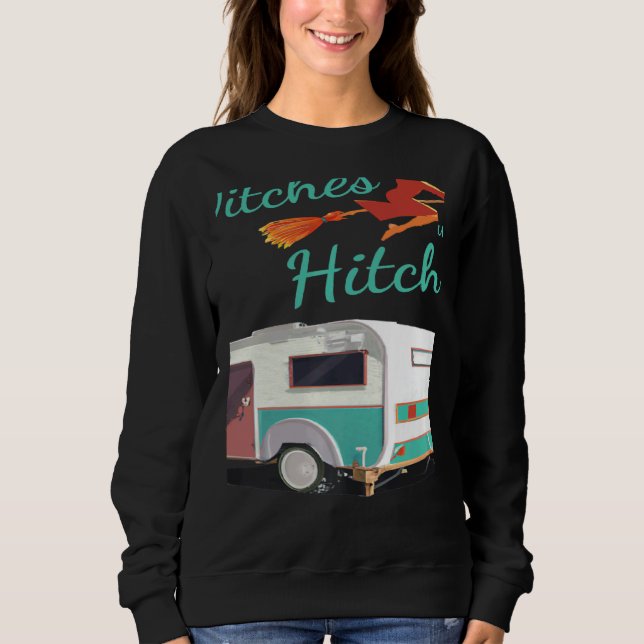 Camiseta Witches With Hitches Camping Halloween (Frente)