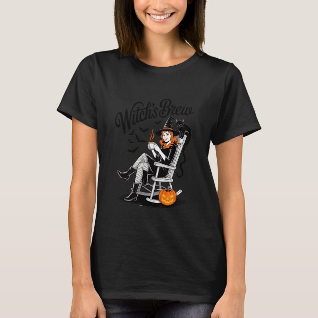 Camiseta Witch's Brew Halloween Magic Charm (Frente)