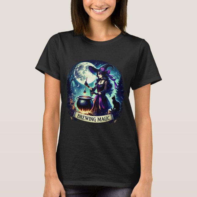 Camiseta "Witch's Spellcraft" Halloween Shirt (Frente)