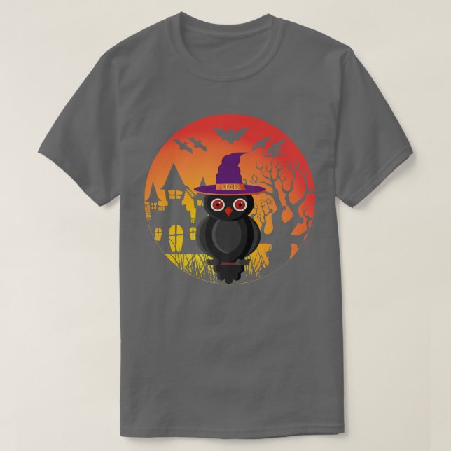 Camiseta Witchy Gifts Halloween Owl Mansion Witchcr (Frente do Design)