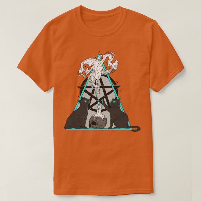 Camiseta Witchy Kittens (Frente do Design)