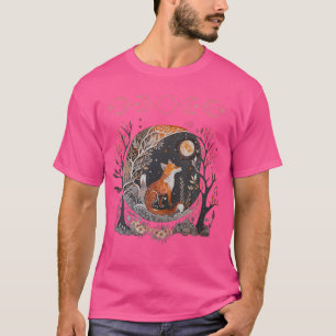 Camiseta Witchy Moon Cottagecore Floral Fox Aestética Arte