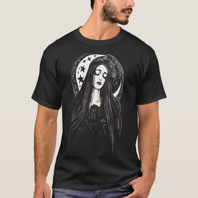 Camiseta Witchy Wiccan Lunar Moon Dreams Pagan Moon (Frente)