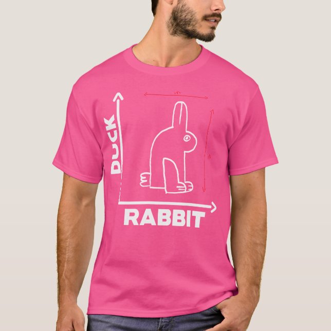 Camiseta Witgensteins Rabbit Duck Illusão Matemática Geek P (Frente)