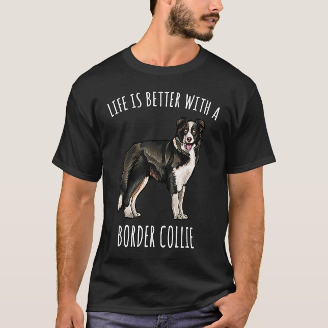Camiseta With A Border Collie Dog (Frente)