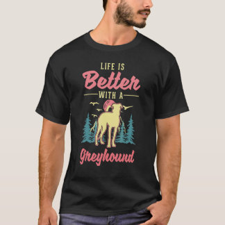Camiseta with a Greyhound Whippet Galgo