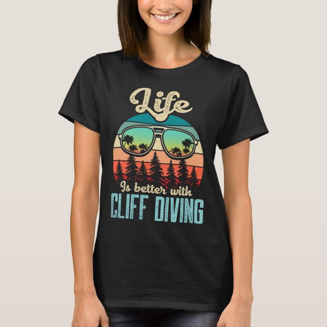 Camiseta With Cliff Diving Watersports Tombstoning (Frente)