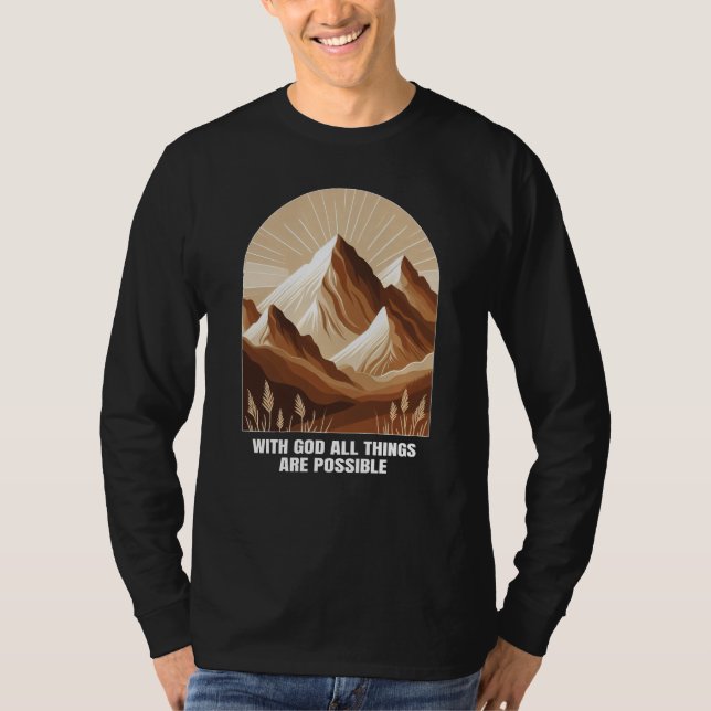 Camiseta With God All Things Are Possible Christian (Frente)