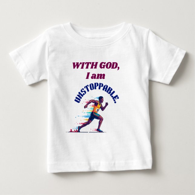 Camiseta With God, I'm Unstoppable (Frente)