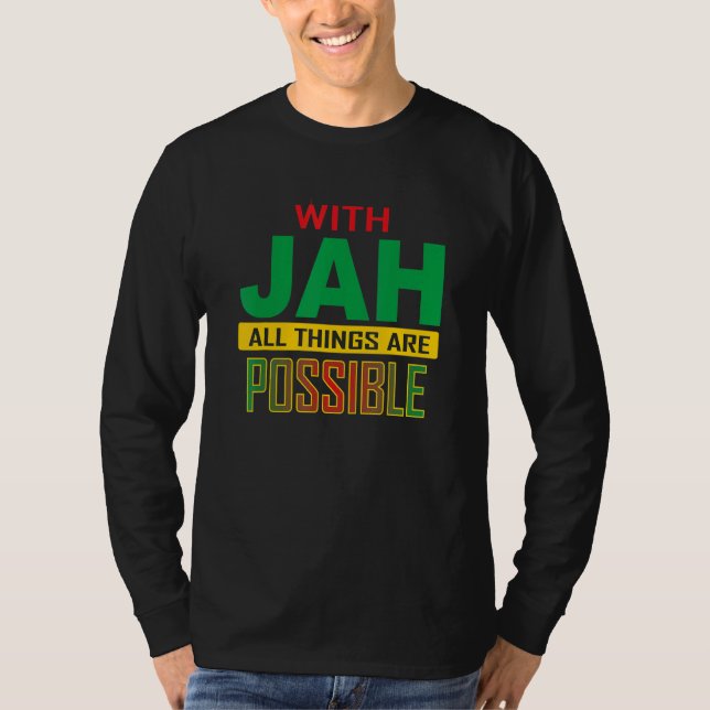 Camiseta With JAH Jamaican men Jamaican women clothes Jamai (Frente)