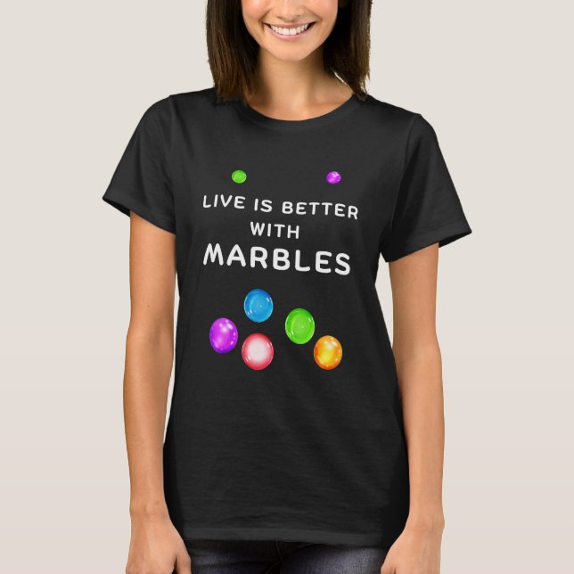 Camiseta WITH MARBLES for marble players (Frente)
