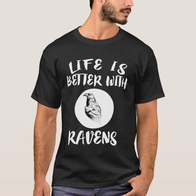 Camiseta With Ravens Birds Animal (Frente)