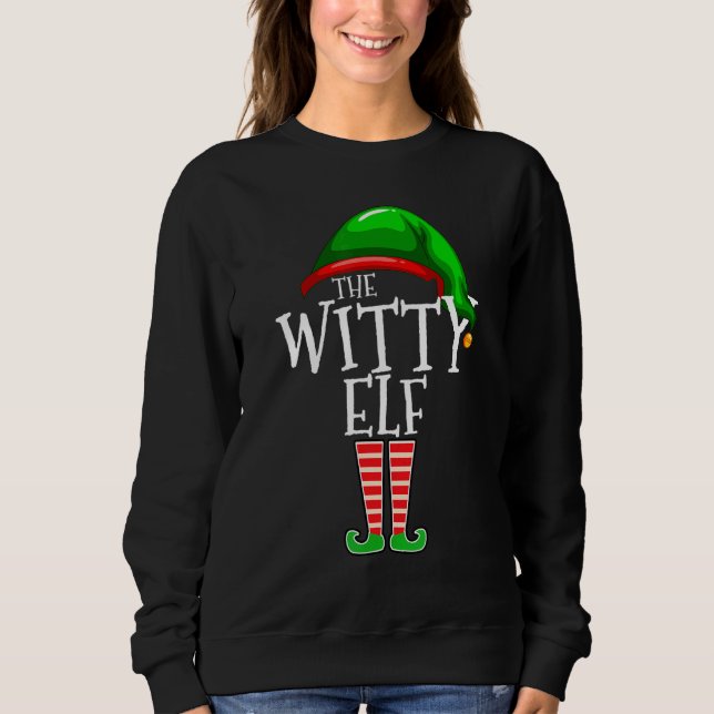 Camiseta Witty Elf   Family Matching Group Christmas   Squa (Frente)